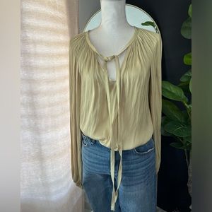 By Together Woven Long Sleeve Top Sz S